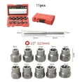 thumbnail image 1 of Broken Bolt Extractor Drive Extractor Set High Carbon Steel Nut Remover 11Pcs, 1 of 9