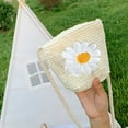 thumbnail image 4 of Specollect Clearance 3Pcs Women Kids Straw Beach Bag Clutch Purse Small Crossbody Bag Woven Cotton Shoulder Handbag for Summer, 4 of 5