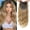 Blonde with Dark Root, variant on Wavy Hair Toppers for Women - 20" with Bangs, 6.5"x6.5" Base, Adds Volume to Thinning Hair