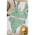 thumbnail image 5 of Bikini pour Femmes, Tenue de Plage en Tricot, Poitrine Enveloppée Taille Haute String de Fête à la Piscine Maillot de Bain 2 Pcs, 5 of 5