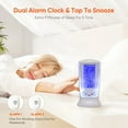 thumbnail image 6 of MagicXflow Alarm Clock,LED Digital Music Table Alarm Clock With Purple Backlight + Date - Multi-Function Indoor Thermometer with 7 Song+Light Up Battery Powered- Suitable As A Home Gift, 6 of 8