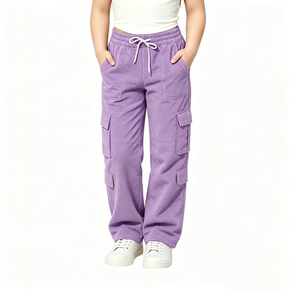 WDDDD Girls Stretchy Denim Everyday Comfort Little Jeans Purple 7-8 Years