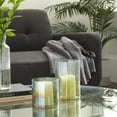 thumbnail image 2 of DecMode 8", 5"H Handmade Ombre Green Glass Vase, Set of 2, 2 of 7