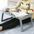 thumbnail image 2 of Foldable Bed Table Folding Breakfast Bed Desk Table Computer Laptop Holder for Home Bedroom(Grey), 2 of 8