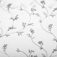 thumbnail image 5 of No. 918 Delia Embroidered Floral Sheer Rod Pocket Curtain Panel, 50"W X 96"L, White, 5 of 7