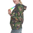 thumbnail image 2 of Daiia Forest Animals And Plants Pattern Women's Fashion Hoodies & Sweatshirts with Kangaroo Pocket Hooded Sweatshirt with Eye-catching Drawstrings-Medium, 2 of 7