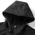 thumbnail image 4 of Riecok Waterproof Jacket for Men Long Sleeve Hooded Jackets Zip Up Coats with Pockets Solid Cozy Trendy Outetwear, 4 of 7