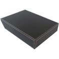 thumbnail image 2 of 6X PU Leather Collection Letter Tray, Document Desk Organizer,Stackable  File Document Tray Holder (Black), 2 of 6