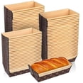 thumbnail image 1 of Angel's Peel Lounge Disposable Paper Bread Loaf Pans for Baking – Microwave Oven & Freezer Safe Rectangular Baking Pans for Baking Bread, Small Meatloaf, Cake and Sweets, 7” x 3” x 2”(Pack of 30 PCS), 1 of 5