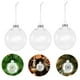 thumbnail image 3 of 6 adornos navideños de plástico, esferas planas transparentes de 10 cm, rellenables, para colgar en el árbol de Navidad. Discos planos para manualidades, decoración navideña y bodas. Transparentes., 3 of 7
