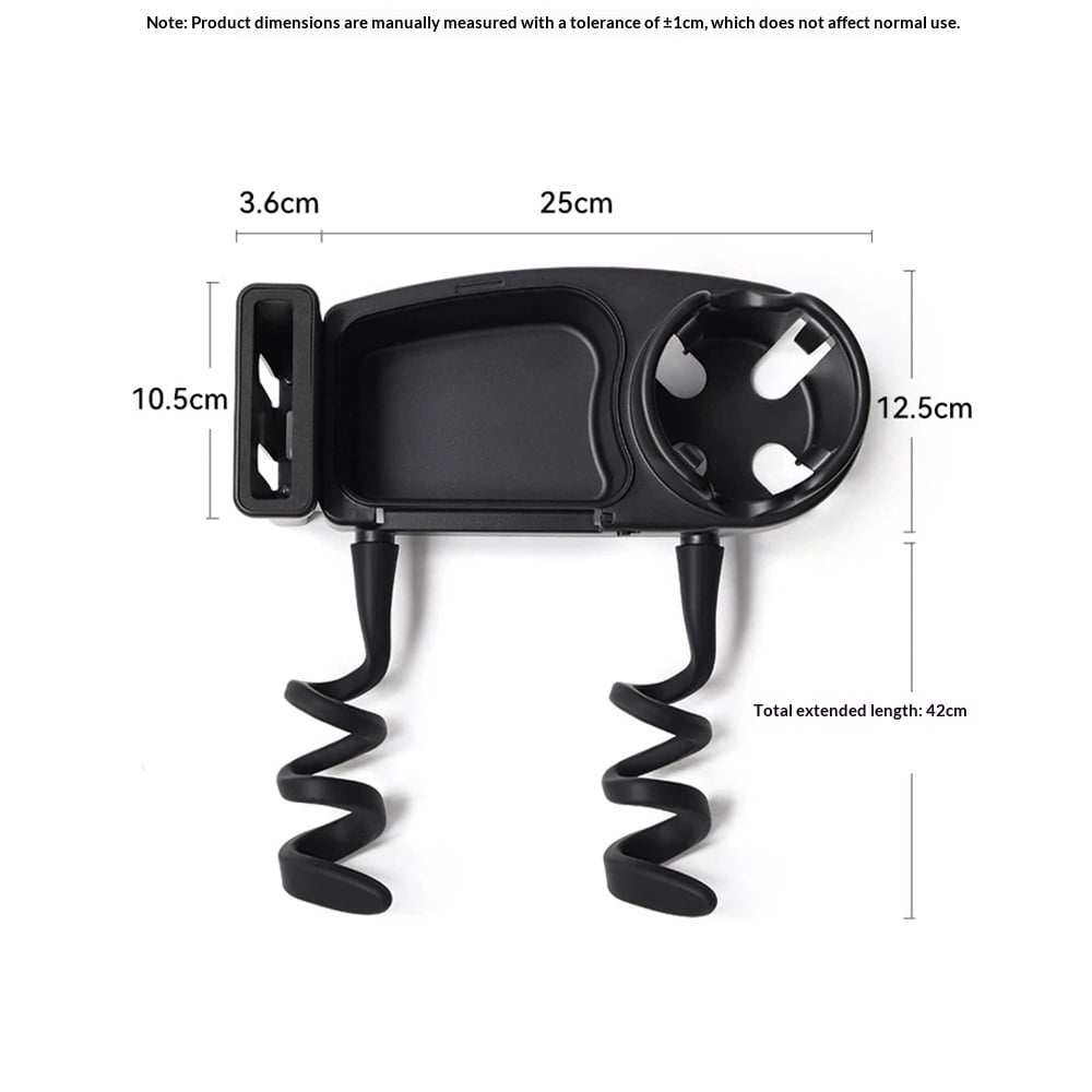 Stroller Snack Tray Universal,3 in 1 Stable Anti-Slip Stroller Cup Holder Attachment,Stroller Travel Accessories for Walker, Wheelchair,Bike, Scooter