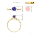 thumbnail image 6 of ANGARA Natural Solitaire Round Tanzanite Tapered Shank Ring in 14K Yellow Gold for Women (Size-6mm) | December Birthstone, Birthday, Anniversary, Jewelry Gift for Women | Natural Tanzanite Ring, 6 of 10