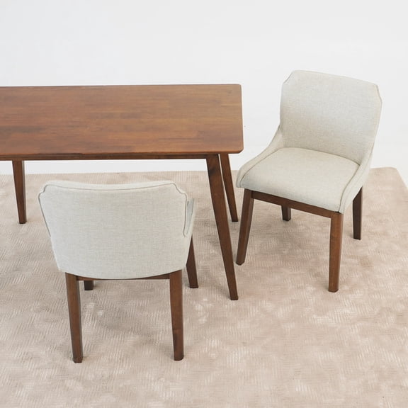 JUYG 2-Pack Ellis Beige Linen Dining Chair