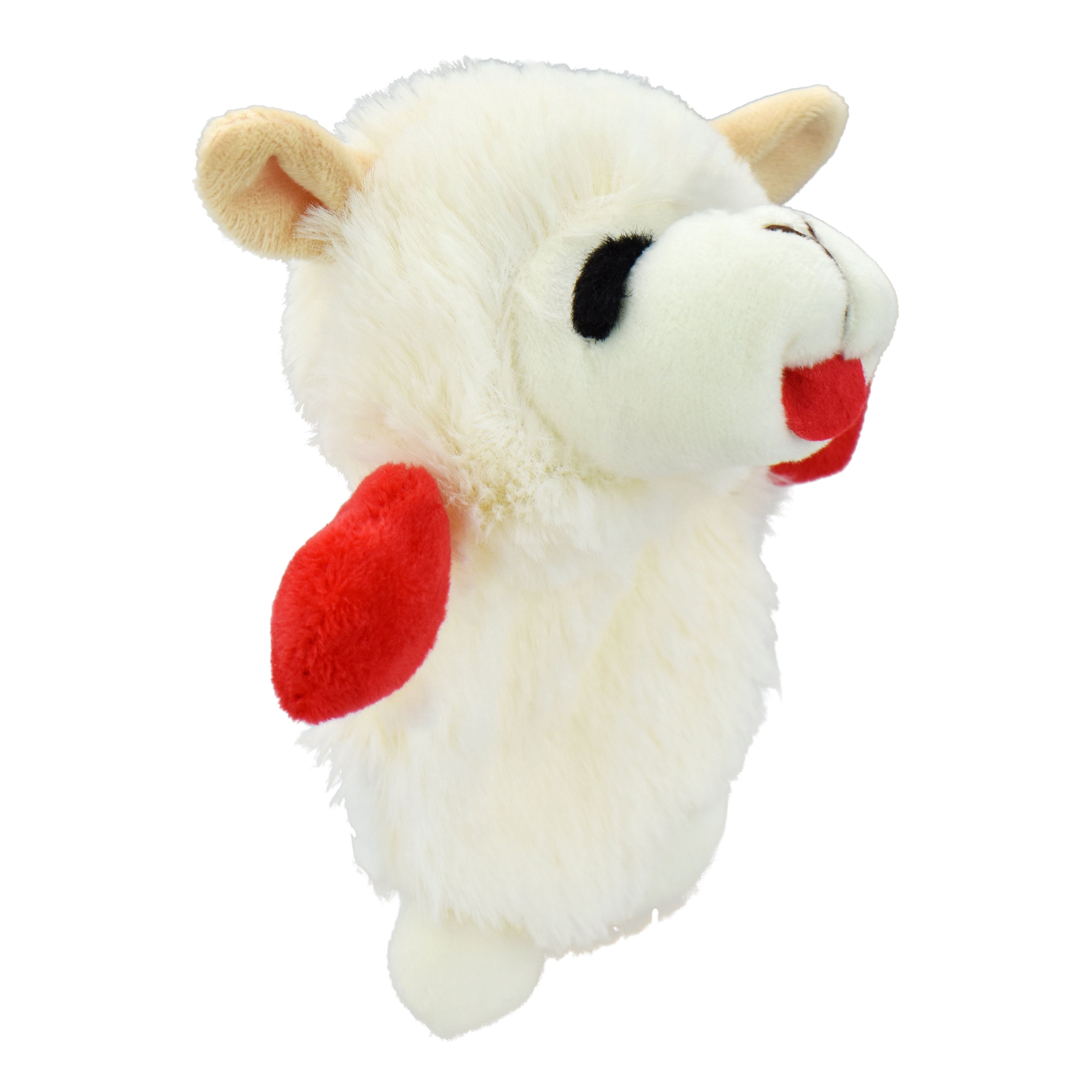 Multipet Mini Plush Lamb Chop Dog Toy with Squeaker and Crinkle