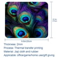 thumbnail image 5 of Peacock Feathers Square Gaming Mouse Pad Desk Mat, 8.3x9.8 Inch, Non-Slip Rubber Bottom, Printed, Suitable for Office and Gaming, 5 of 6
