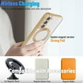 thumbnail image 4 of Magnetic for Samsung Galaxy S21 FE Case,Electroplated Clear Slim Samsung S21 FE Phone Case with Camera Protection,Shockproof Samsung S21 FE Case Compatible with MagSafe, Gold Edge, 4 of 13