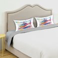 thumbnail image 5 of Haosy Satin Pillowcase for Hair and Skin Standard Cooling Silk Pillow Case with Envelope Closure Colorful Helicopter 20"x30", 5 of 9