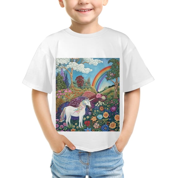 HANMUN Boys and Girls Tough Fashionable One Side Hot T-Shirts and Short Sleeves, Size XS-XL Made in USA