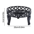 thumbnail image 2 of Tepsmf Plant Stand, 9.84 Inch Tall Metal Potted Holder Rack,Indoor Outdoor Multiple Flower Pot Shelf Rustproof Iron Garden Container for Garden Patio Living Room Corner Balcony, Black, 2 of 6