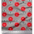 thumbnail image 1 of Soimoi Poly Georgette Fabric Floral & Bee Insects Print Fabric by The Yard 52 Inch Wide, 1 of 3