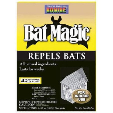 Bonide 876 4-Pack Bat Magic All Natural Non Toxic Bat Repellent For Indoors - Quantity of 12