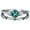 Green, variant on Guodhu Fashion 2PCS Silver Plated Ring Stackable Rings for Women Round Cut Cubic Zirconia Promise Rings CZ Classical Eternity Engagement Wedding Band Ring Set for Women