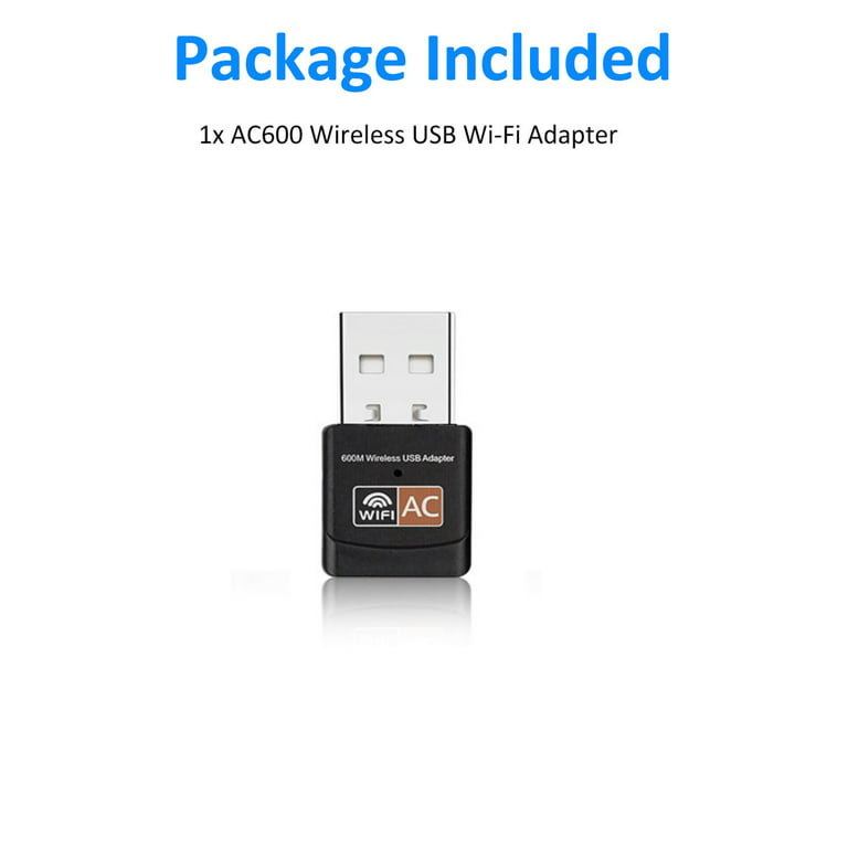 Vær sød at lade være Mand Undtagelse USB Wifi Adapter for Desktop PC, TSV 600Mbps Dual Band 2.4G/5GHz Wireless  Network Adapter Mini WiFi Dongle for Laptop Supports Windows  11/10/8/8.1/7/Vista/XP/2000, Linux, Mac OS - Walmart.com