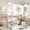 Pink,White, variant on Harper & Bright Designs Full over Full Bunk Bed with Storage Drawers and Bookshelf, House Bunk Bed Frame with Roof and Windows, Solid Wood Bunk Bed with Playhouse Design, White & Pink
