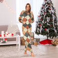 thumbnail image 7 of FORMRS Onesies Pajama for Adults Unisex Hoodie Winter Jumpsuit One Piece Sleepwear, Sizes S-2XL, Checkered Pattern, 7 of 7
