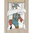 thumbnail image 3 of Kabuki Mask Duvet Cover Set Queen Size, Cultural Asian Character Posing with Traditional Hat Make Up and Costume Print, Decorative 3 Piece Bedding Set with 2 Pillow Shams, Multicolor, by Ambesonne, 3 of 3
