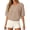Khaki, variant on Puff Short Sleeve Cardigans for Women Lightweight Summer Shirts Button Up Knit Sweater Tops Spring Clothes
