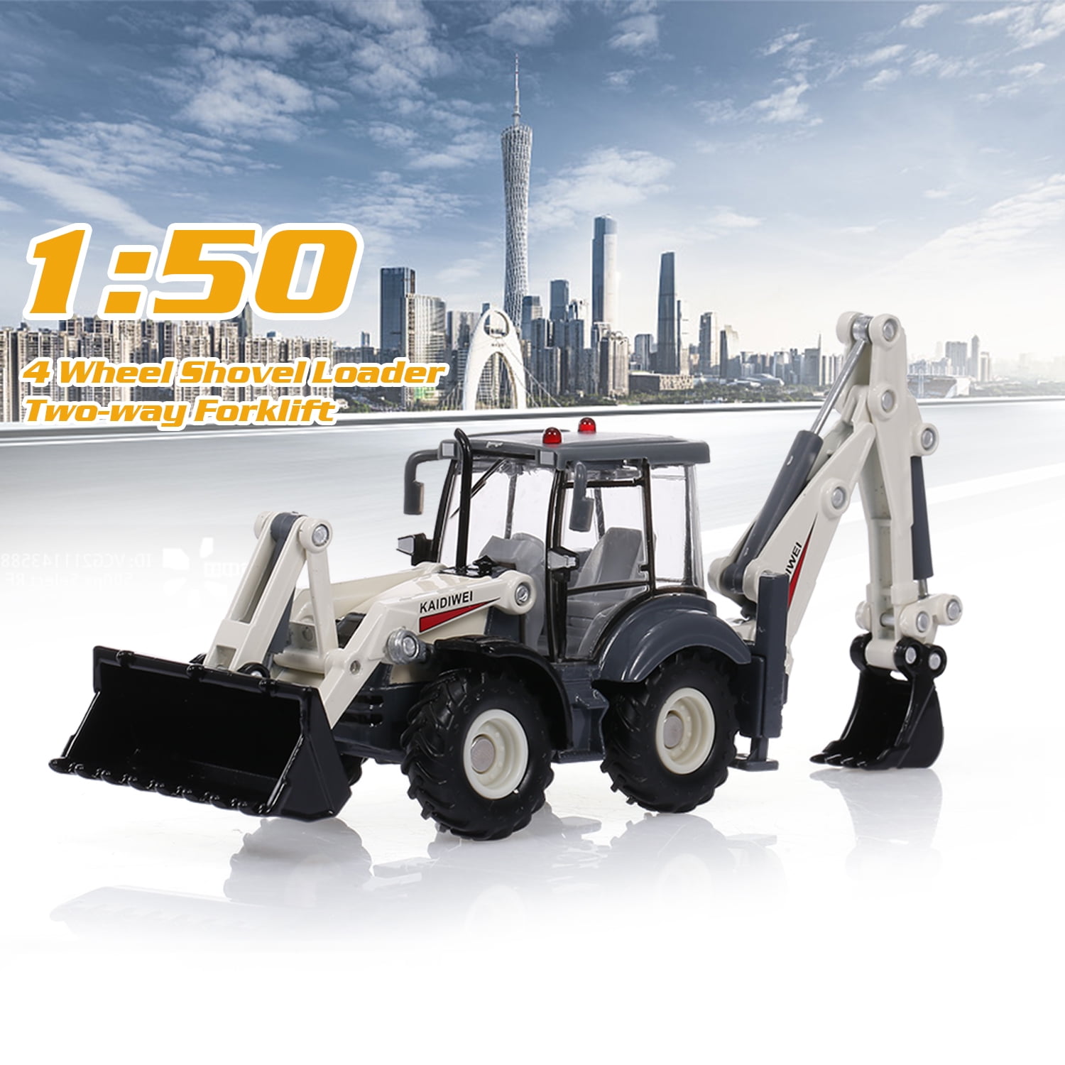 Alloy 1:50 Scale Diecast Two-Way Forklift Truck Construction Cars Model Toys US 
