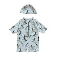 thumbnail image 1 of Kids Swimsuits Cute Print Bathing Suit Boy Rash Guard Swim Suit 3-4 Years, 1 of 5