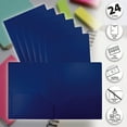 thumbnail image 2 of Heavyweight Plastic 2 Pocket Portfolio Folder, Letter Size Poly Folders by Better Office Products, 24 Pack (Blue), 2 of 4