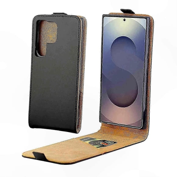 Leather Phone Case with Card Slot and Foldable Stand Feature