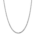 thumbnail image 1 of 14k White Gold 24 Inch 4mm Diamond Cut Quadruple Rope Chain Necklace Pendant Charm, 1 of 9