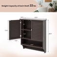 thumbnail image 2 of 2-Doors Bathroom Wall-Mounted Medicine Cabinet with Towel Bar, 2 of 5