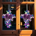thumbnail image 2 of Zonao Front Door Cross with Lily Bow-Artificial Flower Wreath Easter Decoration for Door Window Outside, 2 of 8