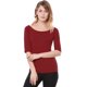 thumbnail image 4 of Camiseta Allegra K Día de San Patricio Suave De Media Manga Con Cuello Redondo Entallado Para Mujer Rojo XS, 4 of 6