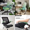 thumbnail image 2 of HELLHERO Monstera Print Office Chair Cover Set, Stretchable Office Desk Chair Cushion Cover Set and Arm Covers, Skin Friendly Desk Chairs Armrest Covers, Green, 2 of 6