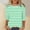 Army Green, variant on HOMBOM Blouses for Women 3/4 Sleeve Purple Stripes Western Crew Neck 2025 Colorful Temperament Tee Shirts