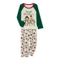 thumbnail image 4 of Christmas Family Matching Pajamas, Baby Romper/Snowman Letter Pattern Long Sleeve Tops and Elk Santa Print Pants Sleepwear Set, 4 of 10