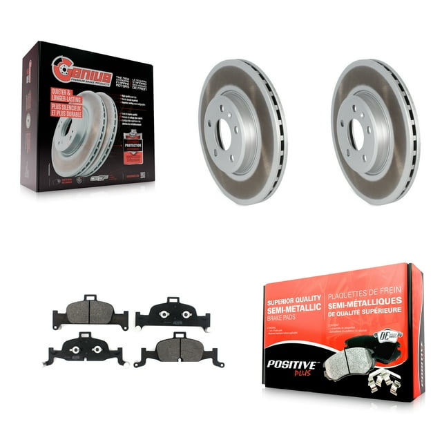 Transit Auto Front Coated Disc Brake Rotors and Semi-Metallic Pads Kit for Car Audi A4 Quattro A5 Sportback KGF-102457