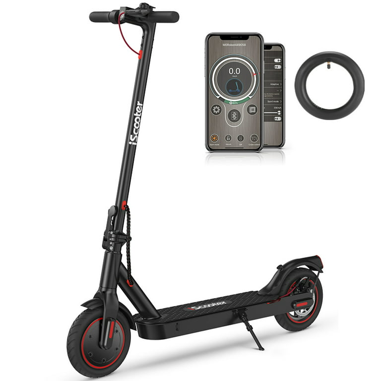 iscooter i9 Electric Scooter for Adults, Max Speed 18.6 Mph, In. Pneumatic Tires, 15-18 Miles Long-Range Battery, Max Load 200 UL Certified Portable Adult E-Scooter for Commuter -