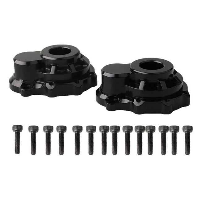 Carcasa de Transmisión Aleación de 2 Piezas para cuatro Piezas de Escalada RC 1:10 Negro Yotijar RC Portal Drive Housing