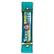 Judaica Kingdom TB-MEZ-P Handmade Glass And Stained Torah Mezuzah