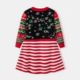 thumbnail image 4 of Tisuna Christmas Toddler Girls Sweater Dress Cartoon Print Long Sleeve Crew Neck Dresses Fashion Leisure Autumn Winter Girls Pullover Clothes Red Size 1-2 Years, 4 of 8