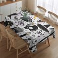 thumbnail image 2 of Black Halloween Witchcraft Elements Rectangle Tablecloth 60"x84",Waterproof Polyester Rectangle Table Cloth, Wipeable Spillproof Polyester Tablecloth for Dining, Camping, Indoor and Outdoor, 2 of 5