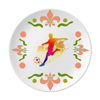 Football Athletes Emphatic Flower Ceramics Plate Tableware Dinner Dish