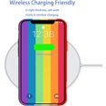 thumbnail image 4 of Compatible con iPhone 12 Pro Max 6.7 pulgadas Funda de silicona líquida suave arcoíris [Protección contra caídas] [Esquinas que absorben los golpes], 4 of 8
